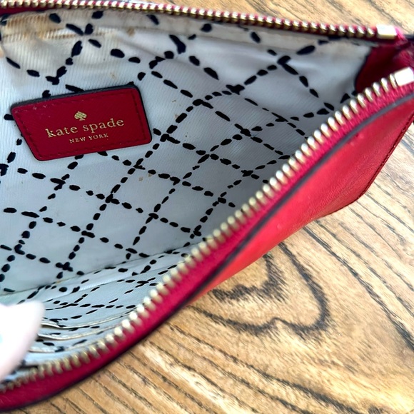Kate Spade ♠️ red leather pouch and wallet Lot 2 PCs - Picture 7 of 12